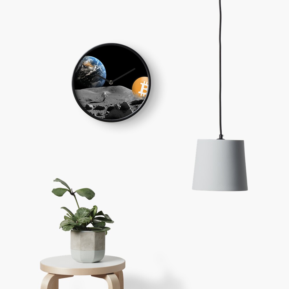Bitcoin To The Moon Clock