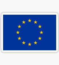 EU, European Flag, Euro, Flag of Europe, European Union, Flag, Brussels, Brexit Sticker