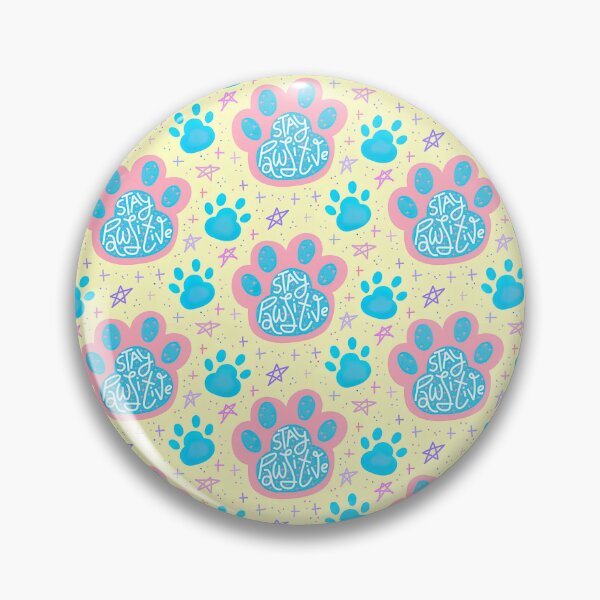 Item preview, Stay Pawsitive, Stay Pawsitive Pattern, Pawsitive, Pawsitive Vibes designed and sold by graphic-genie.