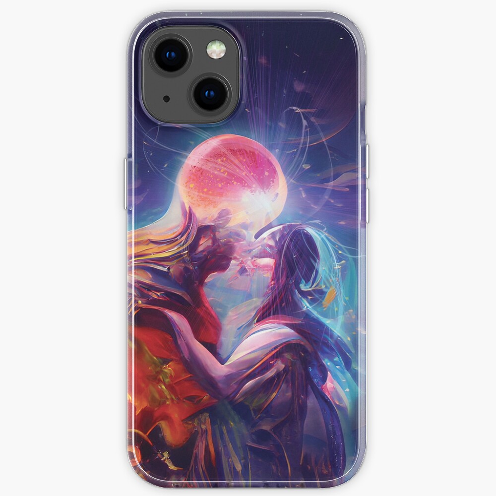 The Secret Kissing of the Sun and Moon iPhone Case