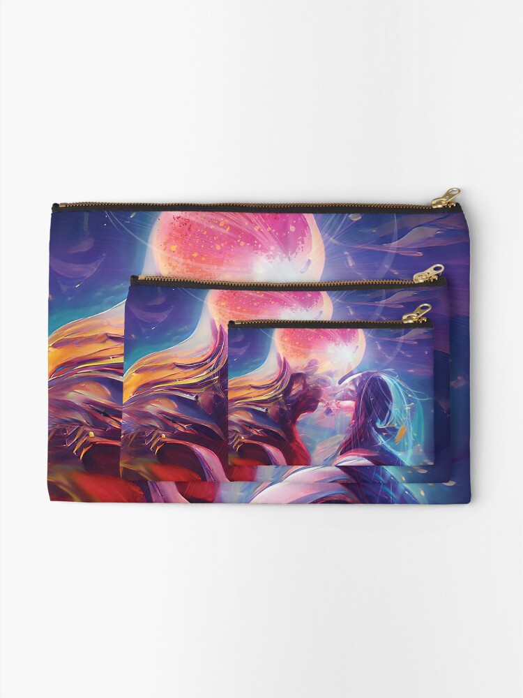 Alternate view of The Secret Kissing of the Sun and Moon Zipper Pouch
