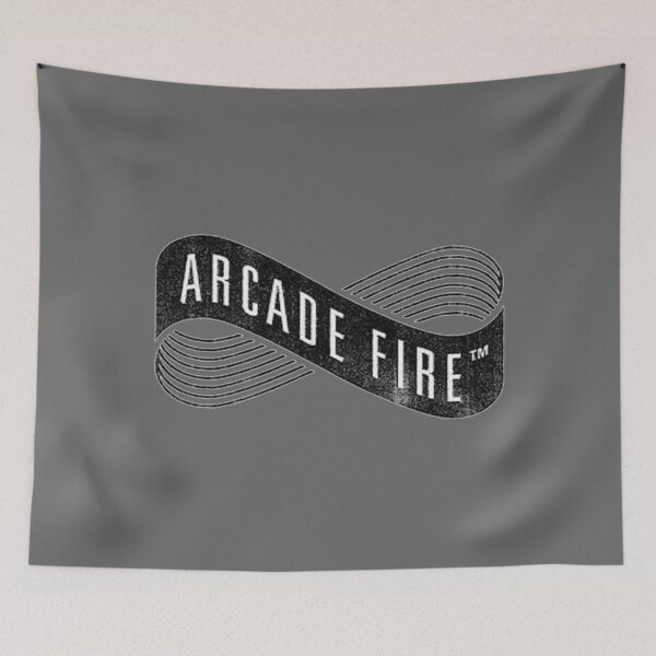 Item preview, Arcade Fire - awesome indie rock  folk inspired rock band. Spiral graphic, eroded  grunge effect.  designed and sold by EnricoaCoppola.