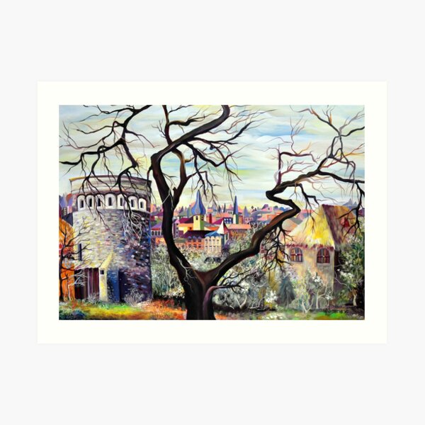Plateau du Rham - Luxembourg Painting in a Surreal style Art Print