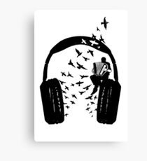 Headphone - Accordion Canvas Print