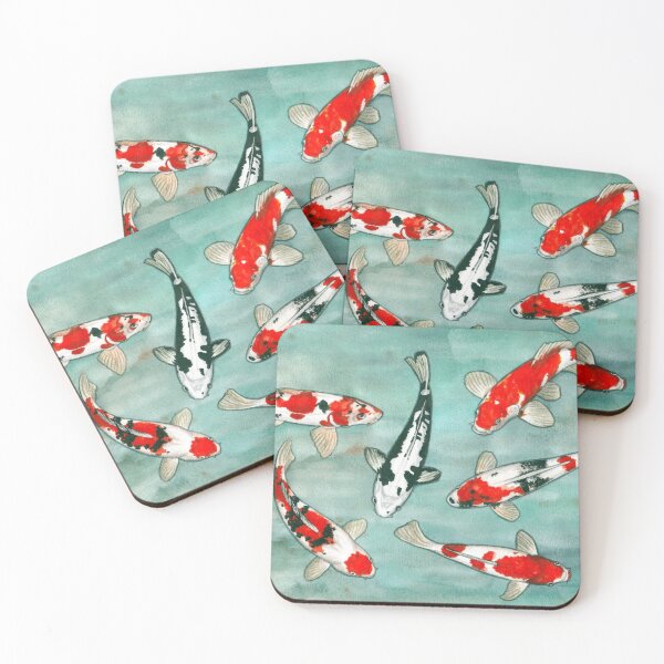 Le ballet des carpes koi Dessous de verre (lot de 4)