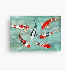 Lienzo Le ballet des carpes koi