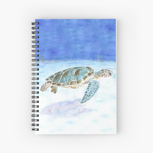 Sea turtle underwater Spiral Notebook