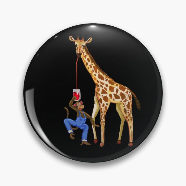 Artikelvorschau, Giraffe and Monkey Sharing Soda entworfen und verkauft von VerdeDoodleDuck.