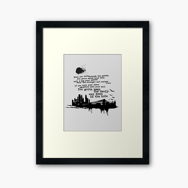 "Way Down In The Hole" - The Wire - Dark Framed Art Print