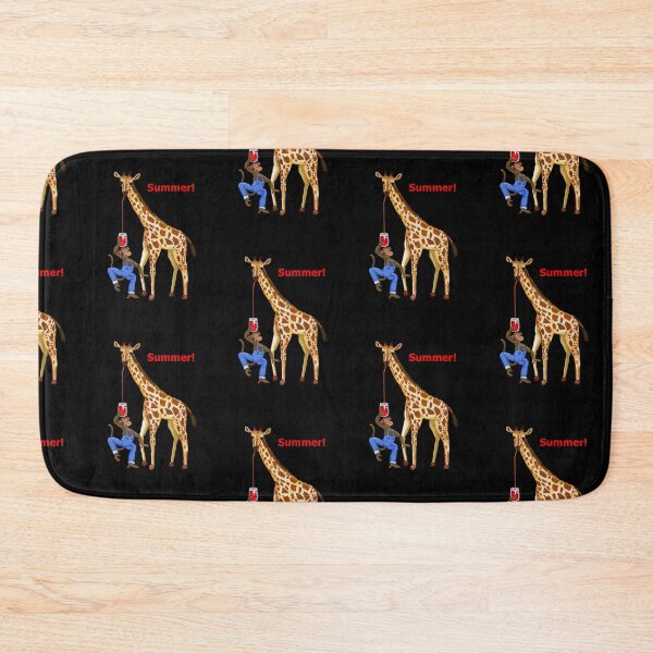 Item preview, Giraffe and Monkey Sharing Soda for Summer designed and sold by VerdeDoodleDuck.