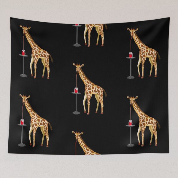 Item preview, Giraffe Sipping Soda for Summer designed and sold by VerdeDoodleDuck.