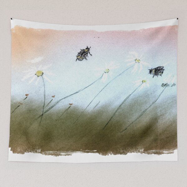 Item preview, summer breeze, daisies, bees-oh my! designed and sold by coralmoonstudio.