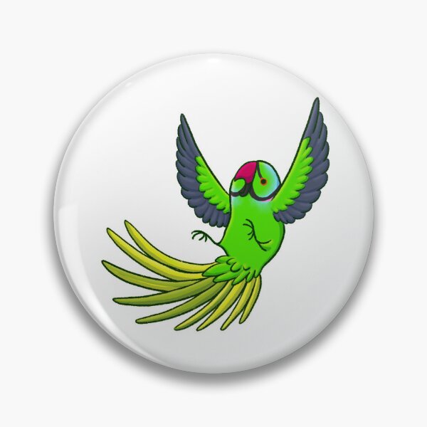 Item preview, Green Indian Ringneck Flying designed and sold by NoodleSoupotDay.