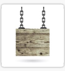 Old Color Wooden Board with Chain Sticker