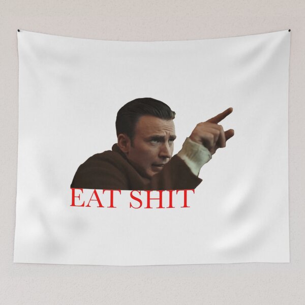 Item preview, Knives Out “Eat Shit” quote Ransom Drysdale  Essential designed and sold by JackaMorelli.