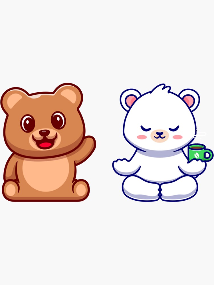 Milk Mocha Bear Stickers Vinyl Transparent [MilkMochaBear CHOOSE