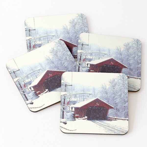 Item preview, WINTER ON THE COVERED BRIDGE N.Y. STATE  designed and sold by JoAnnHayden.