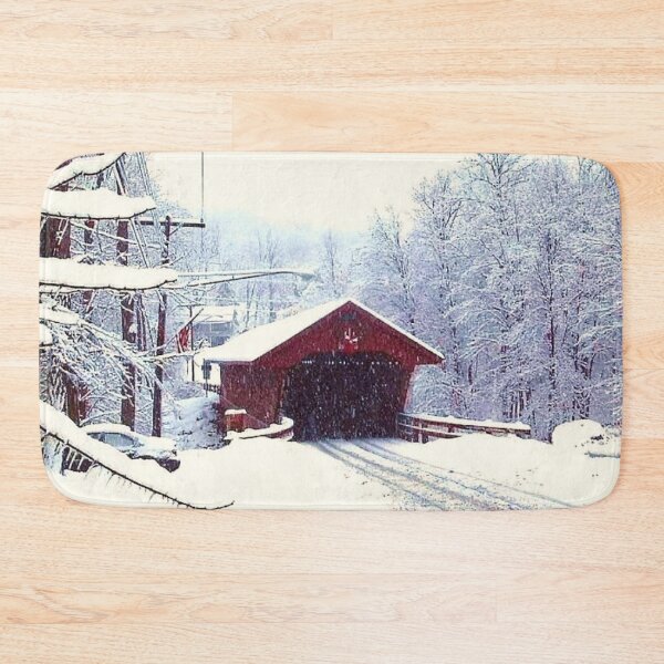 Item preview, WINTER ON THE COVERED BRIDGE N.Y. STATE designed and sold by JoAnnHayden.