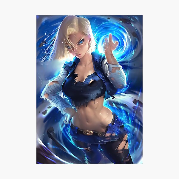 Item preview, Android 18 Dragon Ball Portrait Art designed and sold by delfinart.