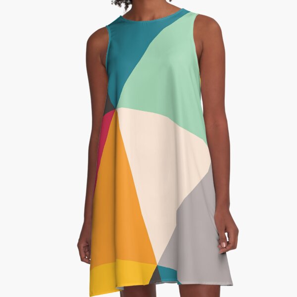 Colourful Geometric Triangles (2012) A-Line Dress