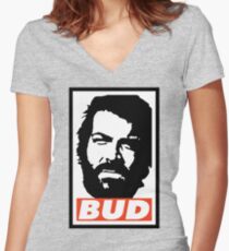 BUD Women's Fitted V-Neck T-Shirt