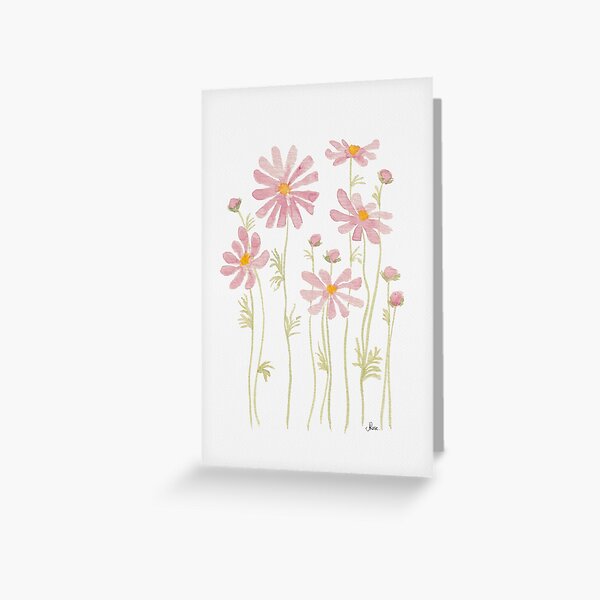 Item preview, Pink Lemonade Watercolour Daisies designed and sold by JRoseDesign.