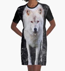 The Wolf Stare Graphic T-Shirt Dress