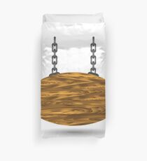 wood board and chain Duvet Cover