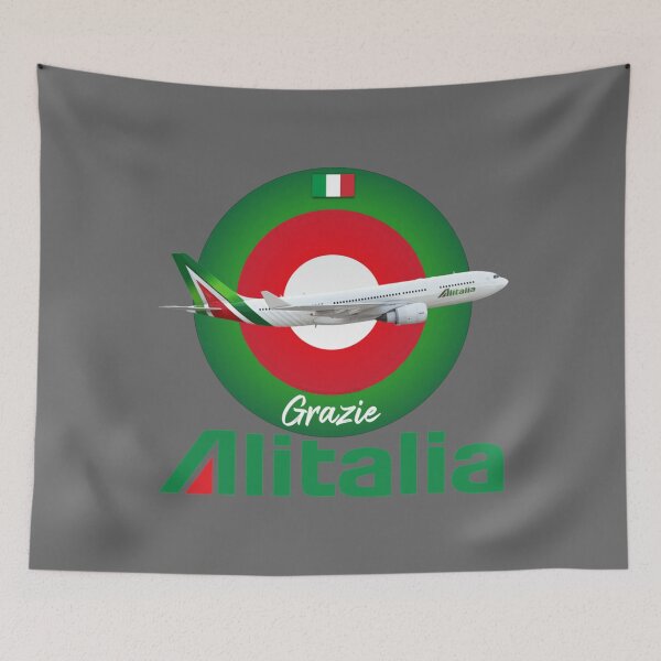 Item preview, Alitalia Airways Bankruptcy Italy Airport Plane Ciao Farewell Homage designed and sold by LauraAnnSlough.