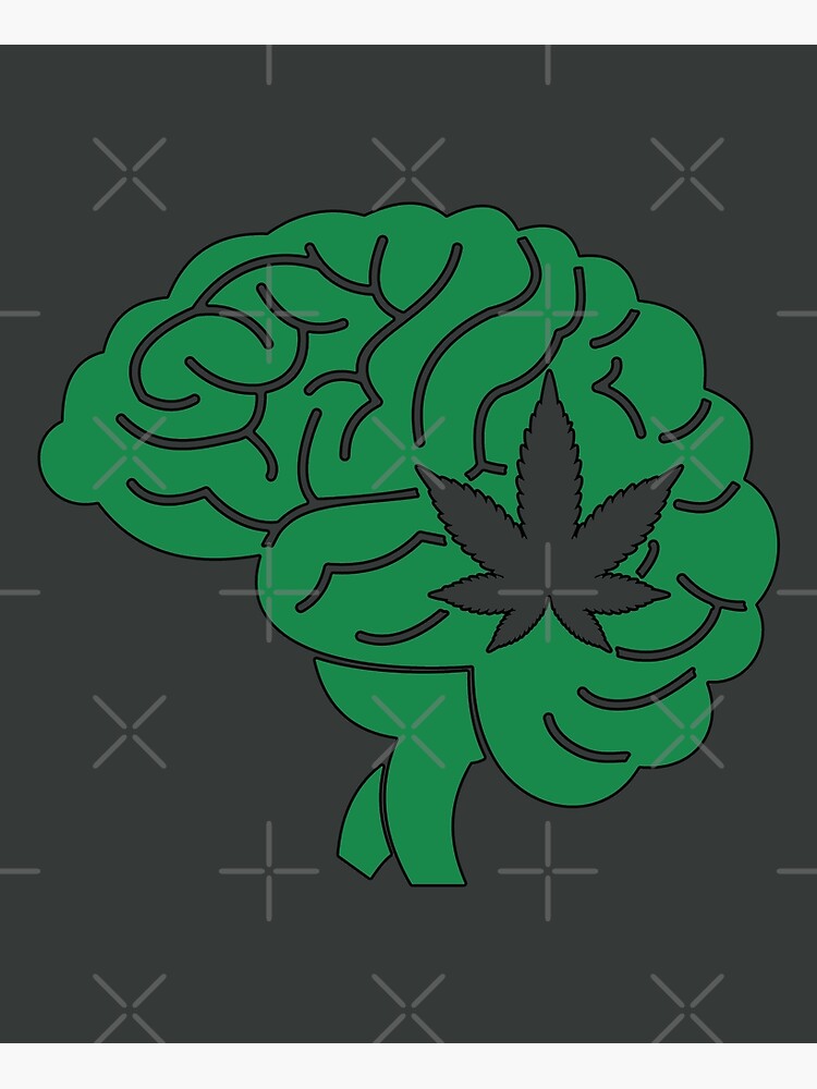 "weed brain mindfulness" Poster for Sale by Kegfu Redbubble