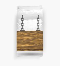 wooden sign Duvet Cover
