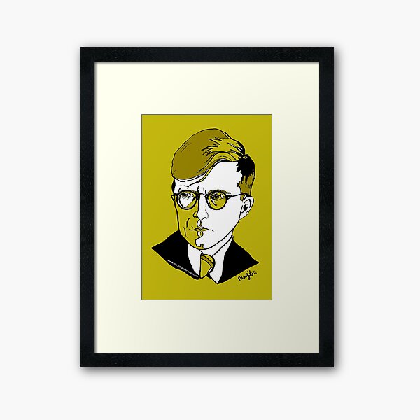 Dmitri Shostakovich Russian Composer Framed Art Print