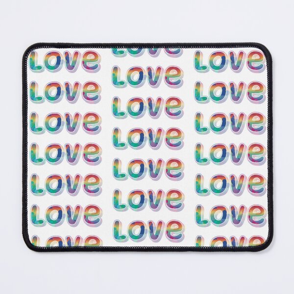 Item preview, Love Pride rainbow & hearts puffy retro text designed and sold by MunsyArt.