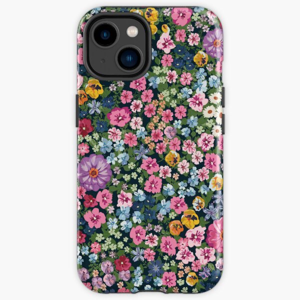 Blooming midsummer meadow seamless floral pattern iPhone Tough Case