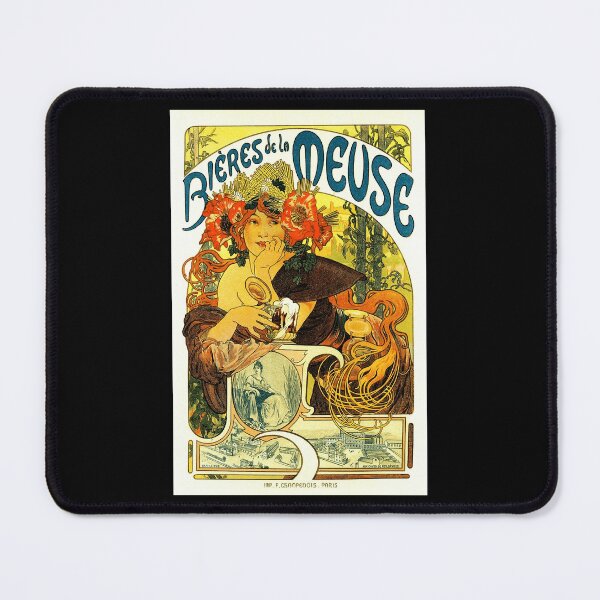 Item preview, Beer BIERES DE LA MEUSE Advertisement Alphonse Mucha Art Nouveau designed and sold by doxonosaltman16.