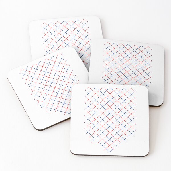 Item preview, Red White and Blue Criss Cross Geometric Pattern designed and sold by sandhyabhagath.