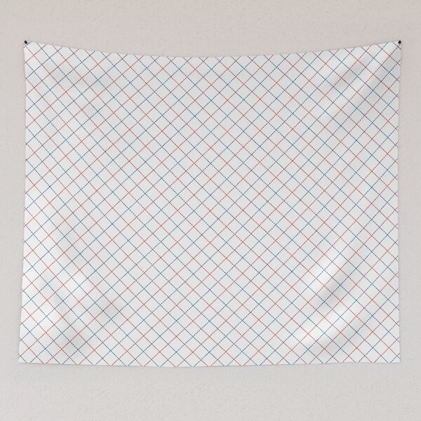 Item preview, Red White and Blue Criss Cross Geometric Pattern designed and sold by sandhyabhagath.