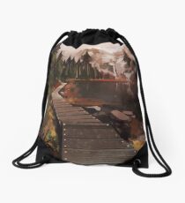 Mountain Path Drawstring Bag
