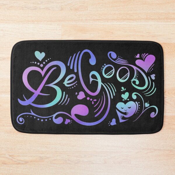 Item preview, Be A Good Human Hand drawn thoughtful quote with hearts & swirls designed and sold by MunsyArt.