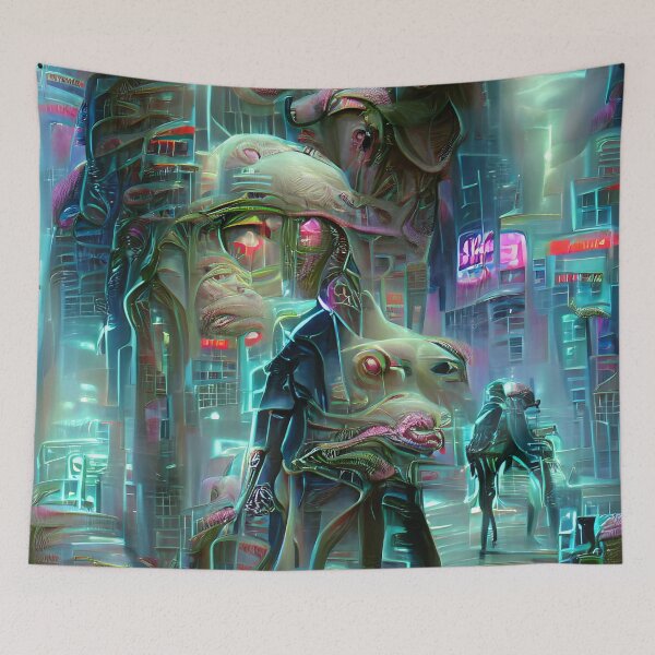 Item preview, Trenchcoat wearing cyborgs and their fleshy monster pets... designed and sold by Akitsu.
