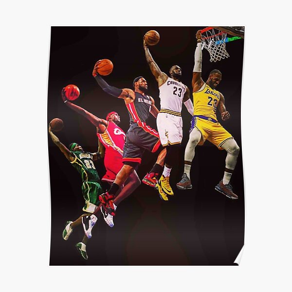 Lebron James Dunk NBA Matte Finish Paper Print Poster 12 x 18 inch  (Multicolor) : : Home & Kitchen