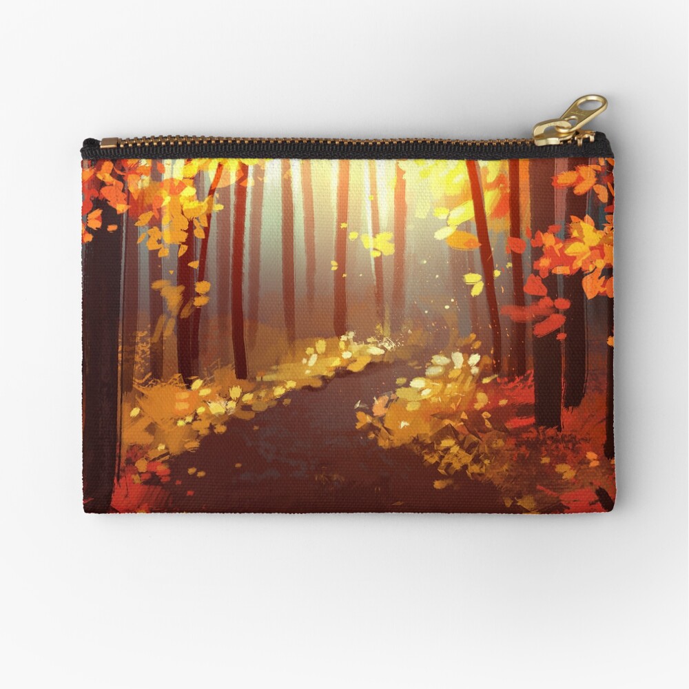Fire Forest Zipper Pouch