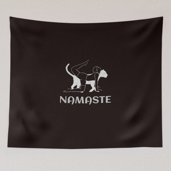 Item preview, yoga tiger pose, with namaste message designed and sold by ydsdesigns.
