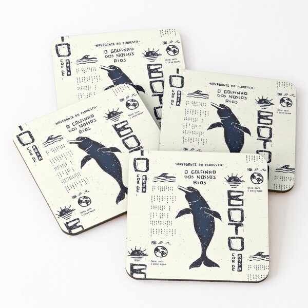 Item preview, Dolphin / Golfinho, Creme & Navy Aesthetic Poster designed and sold by lava-girl.