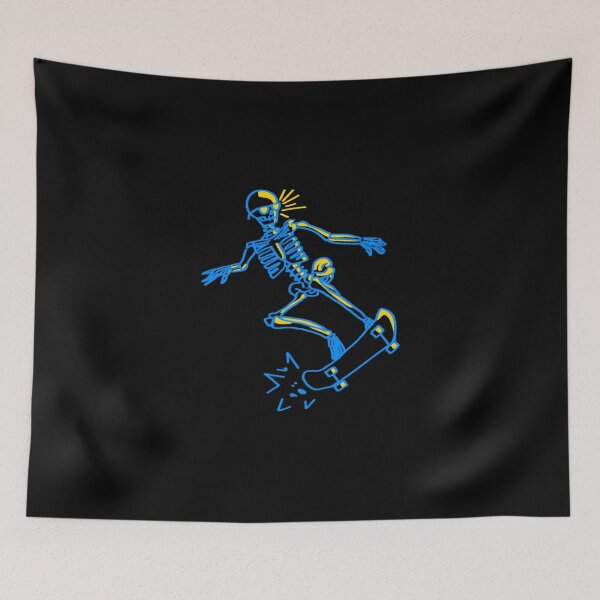 Item preview, Skateboarding Skeleton Sticker designed and sold by amberk1cira.