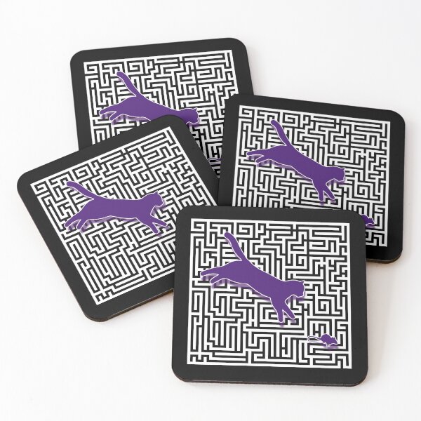 Item preview, Square Labyrinth with mouse and cat. designed and sold by studiohfy.