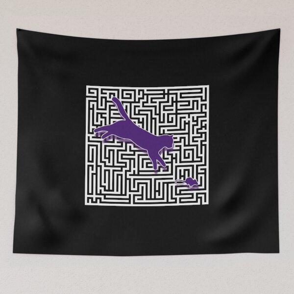 Item preview, Square Labyrinth with mouse and cat. designed and sold by studiohfy.