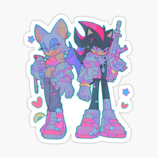 Shadow x amy x sonic - Sonic The Hegdehog - Sticker