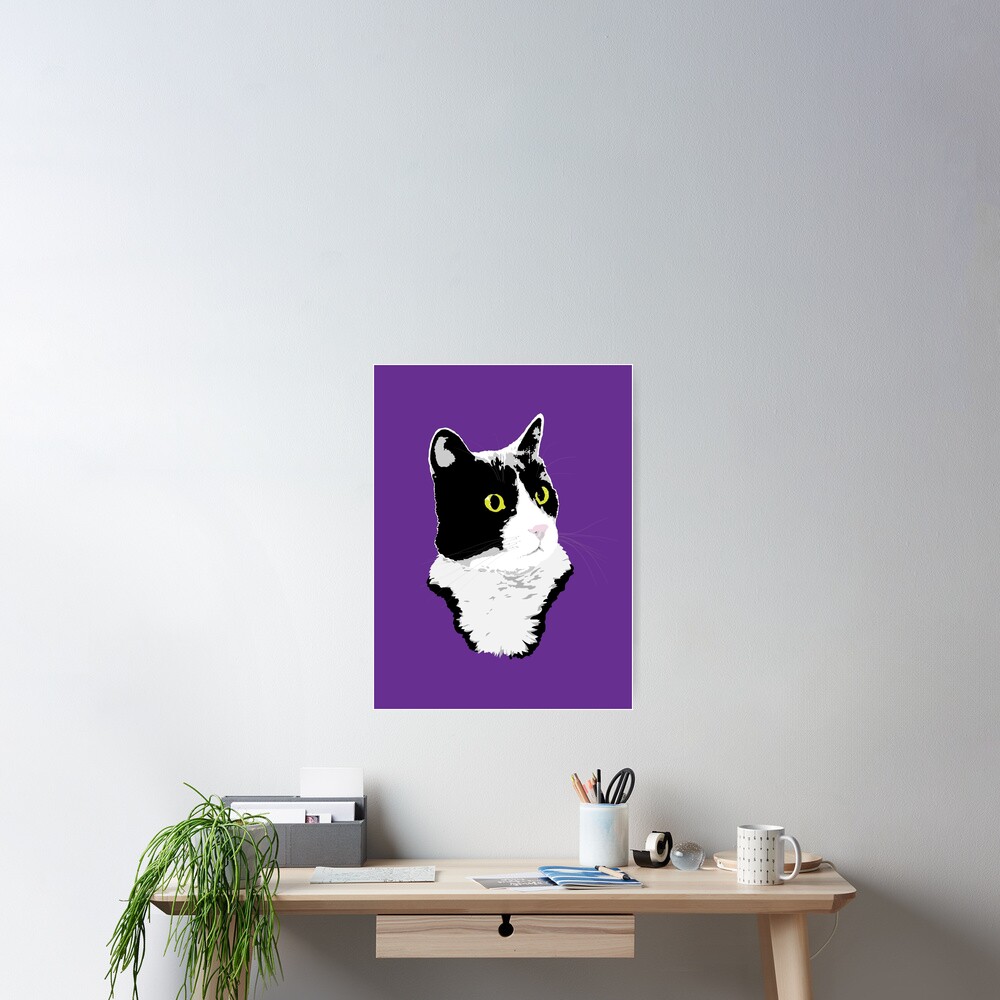 Regal Tuxedo Kitty Poster