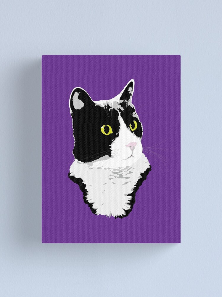 Alternate view of Regal Tuxedo Kitty Canvas Print